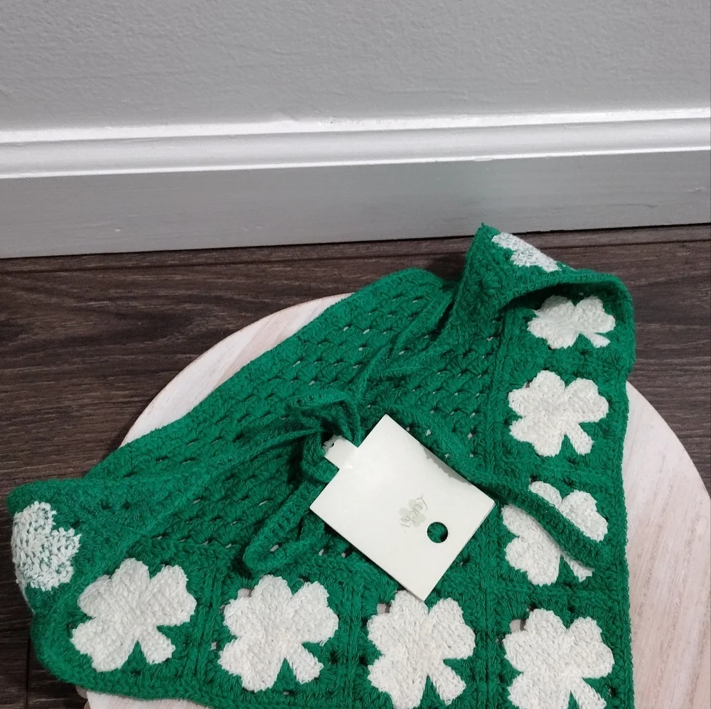 Crochet Head Scarf/Bandana/Headbands/Hair Scarf Patrick's Day Lucky